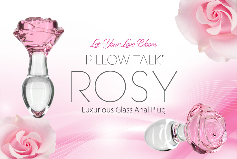  Pillow Talk - Rosy- Luxurious Glass Anal Plug 
